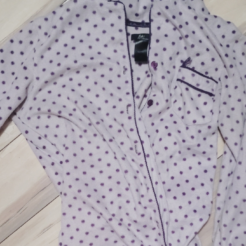 Purple Polka Dot Pajama Top